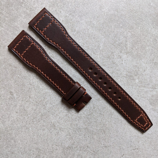 Chromexcel IWC Watch Strap - Chocolate W/Hazelnut Stitch