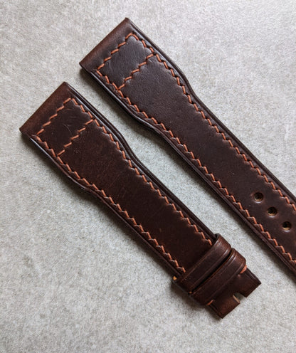 Chromexcel IWC Watch Strap - Chocolate W/Hazelnut Stitch