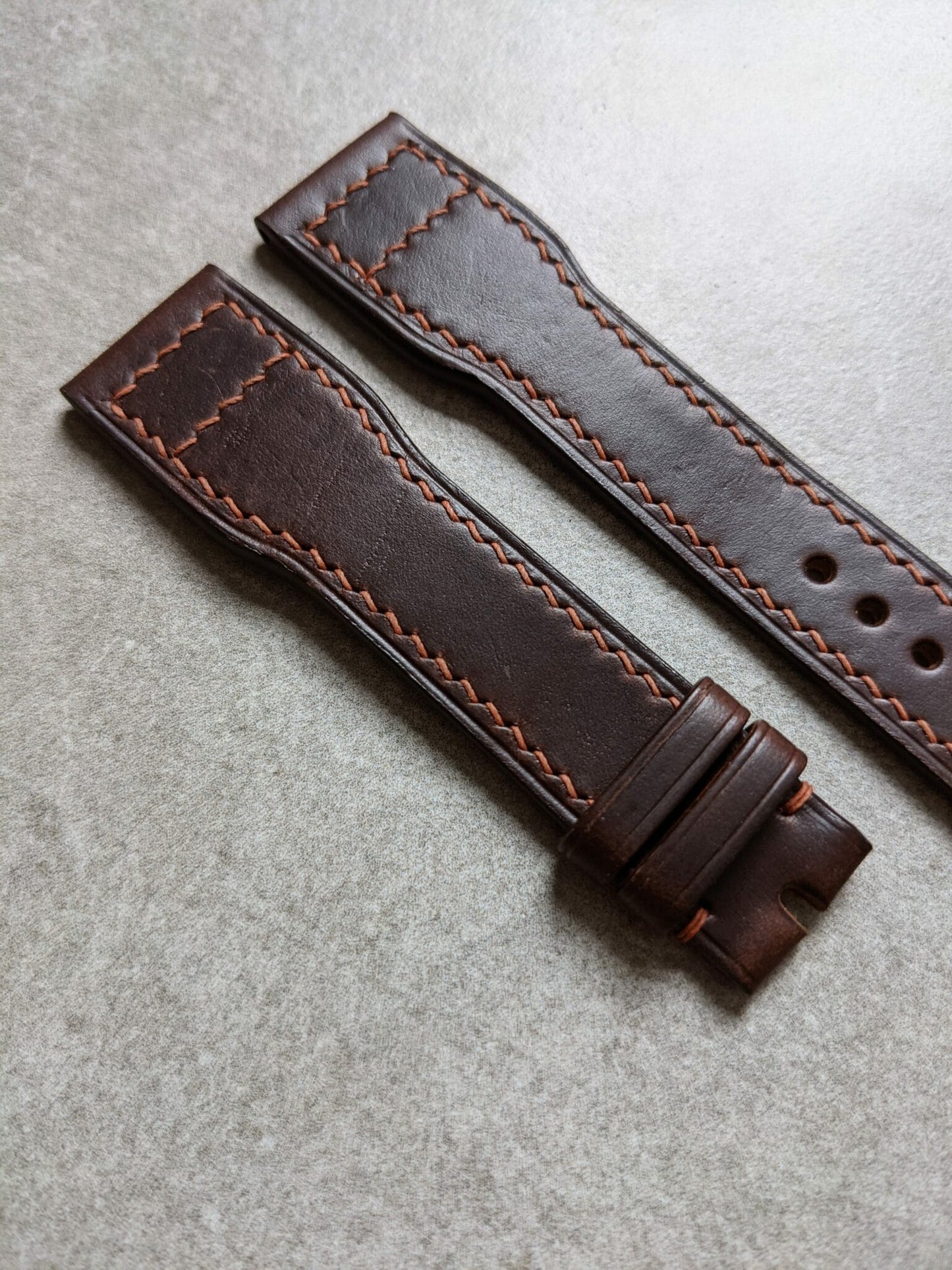 Chromexcel IWC Watch Strap - Chocolate W/Hazelnut Stitch