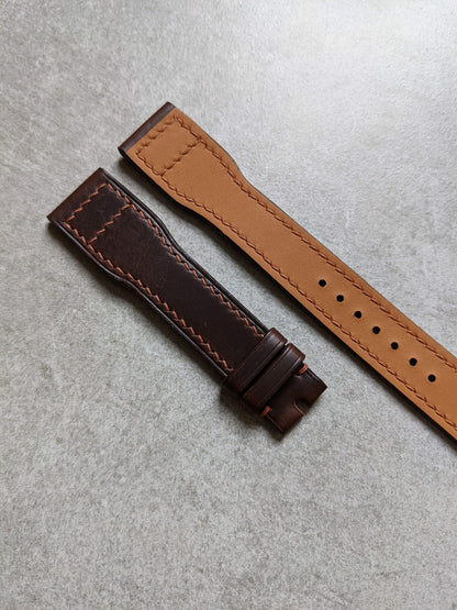 Chromexcel IWC Watch Strap - Chocolate W/Hazelnut Stitch