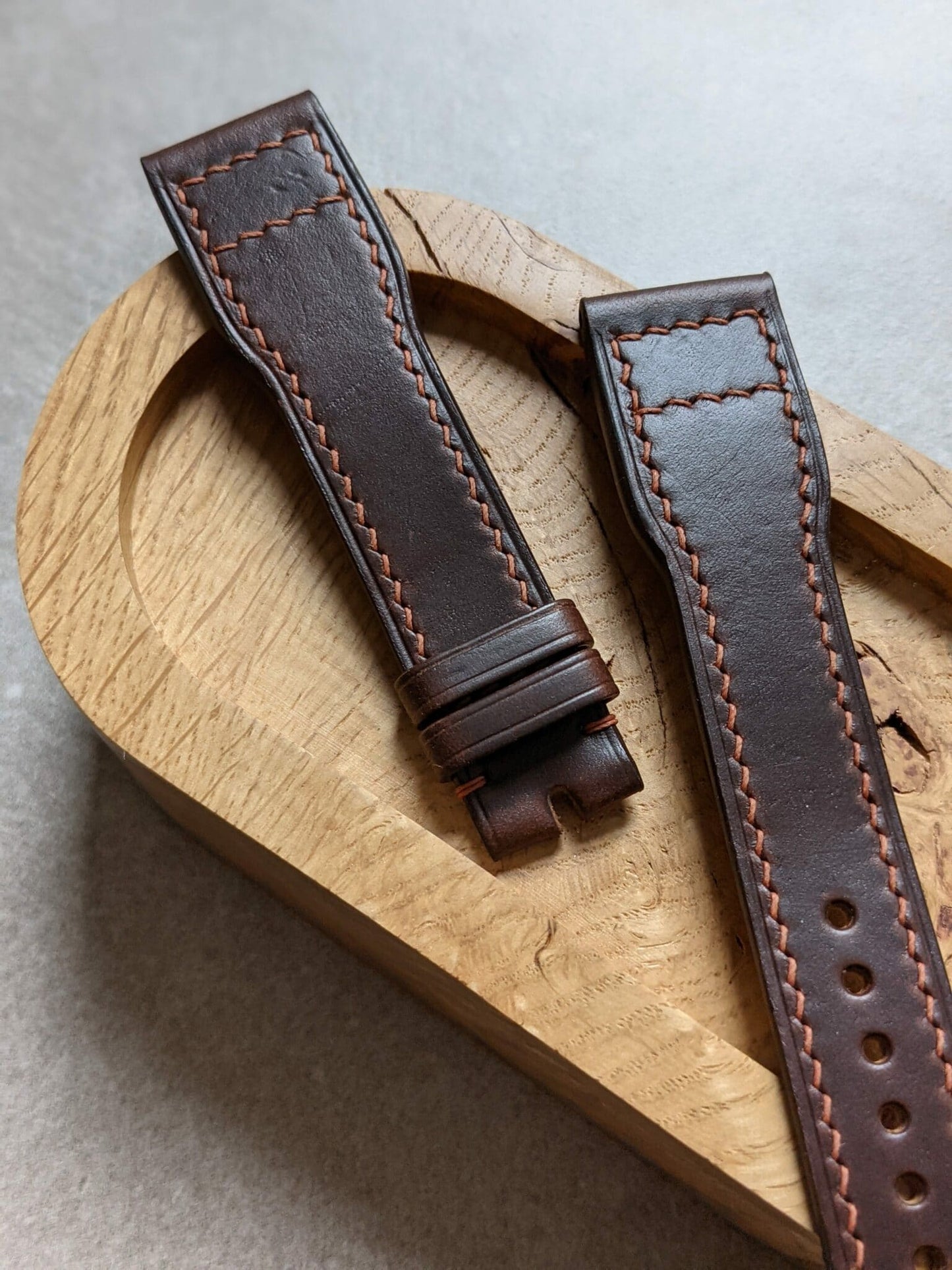 Chromexcel IWC Watch Strap - Chocolate W/Hazelnut Stitch