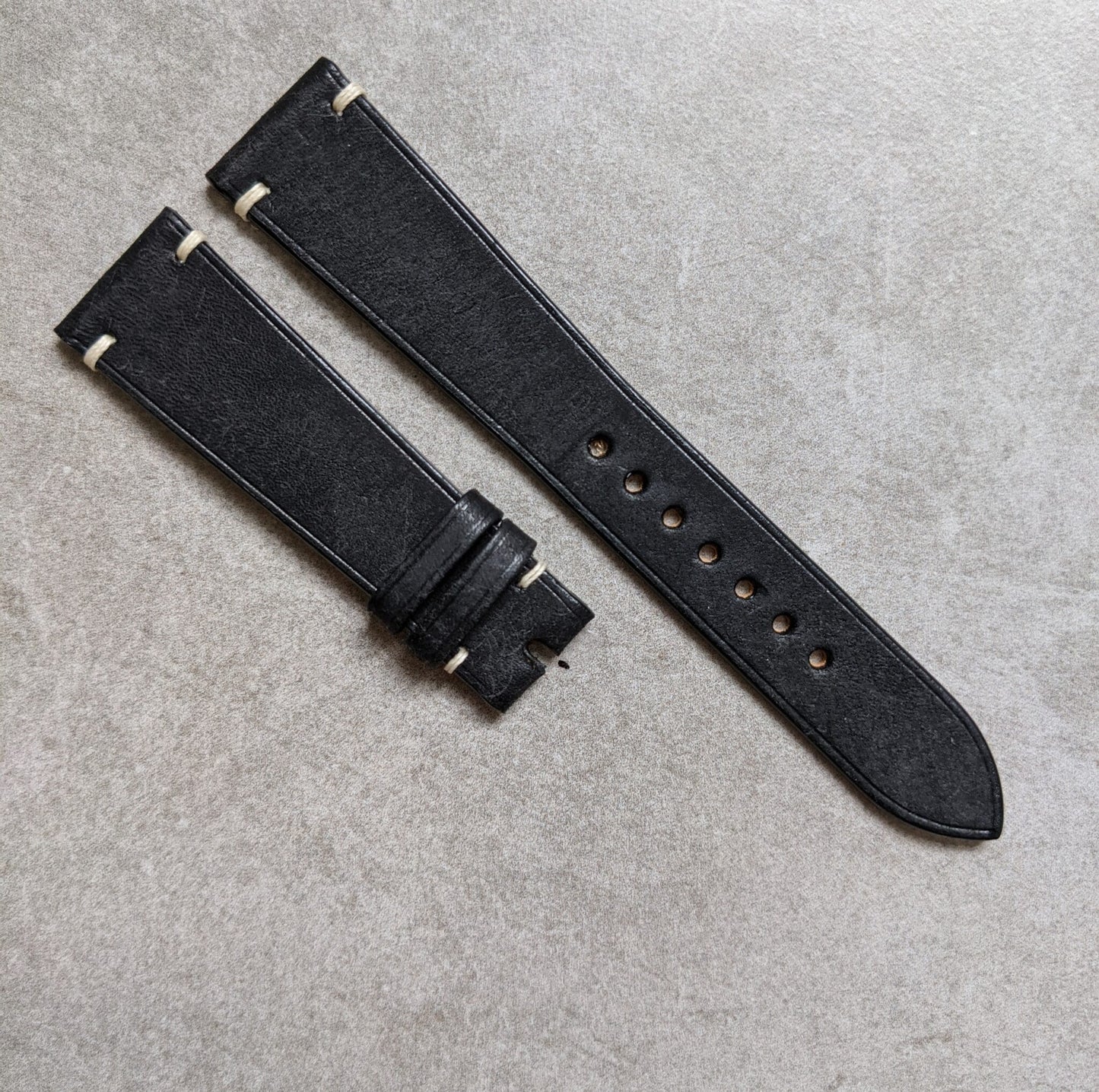 Pueblo Vintage Strap Minimal Stitch - Black