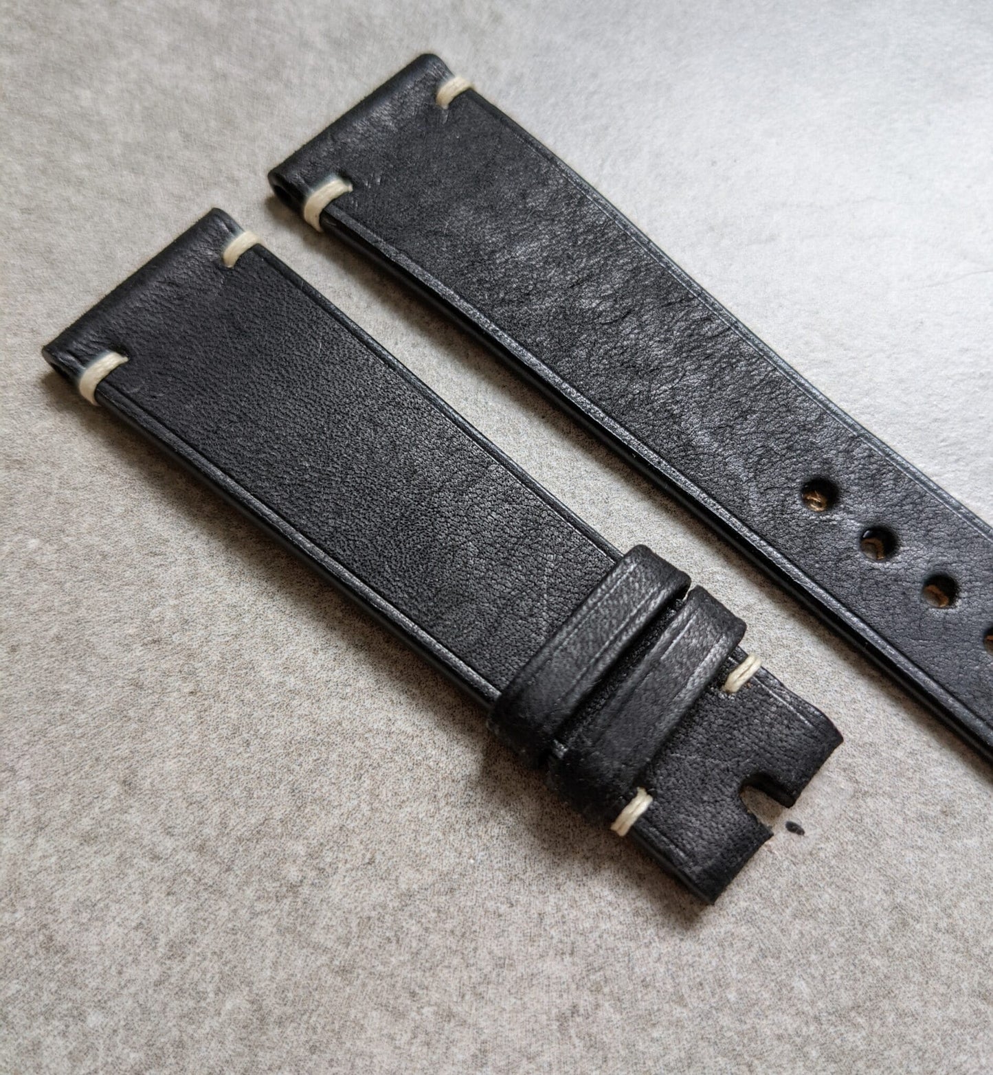 Pueblo Vintage Strap Minimal Stitch - Black