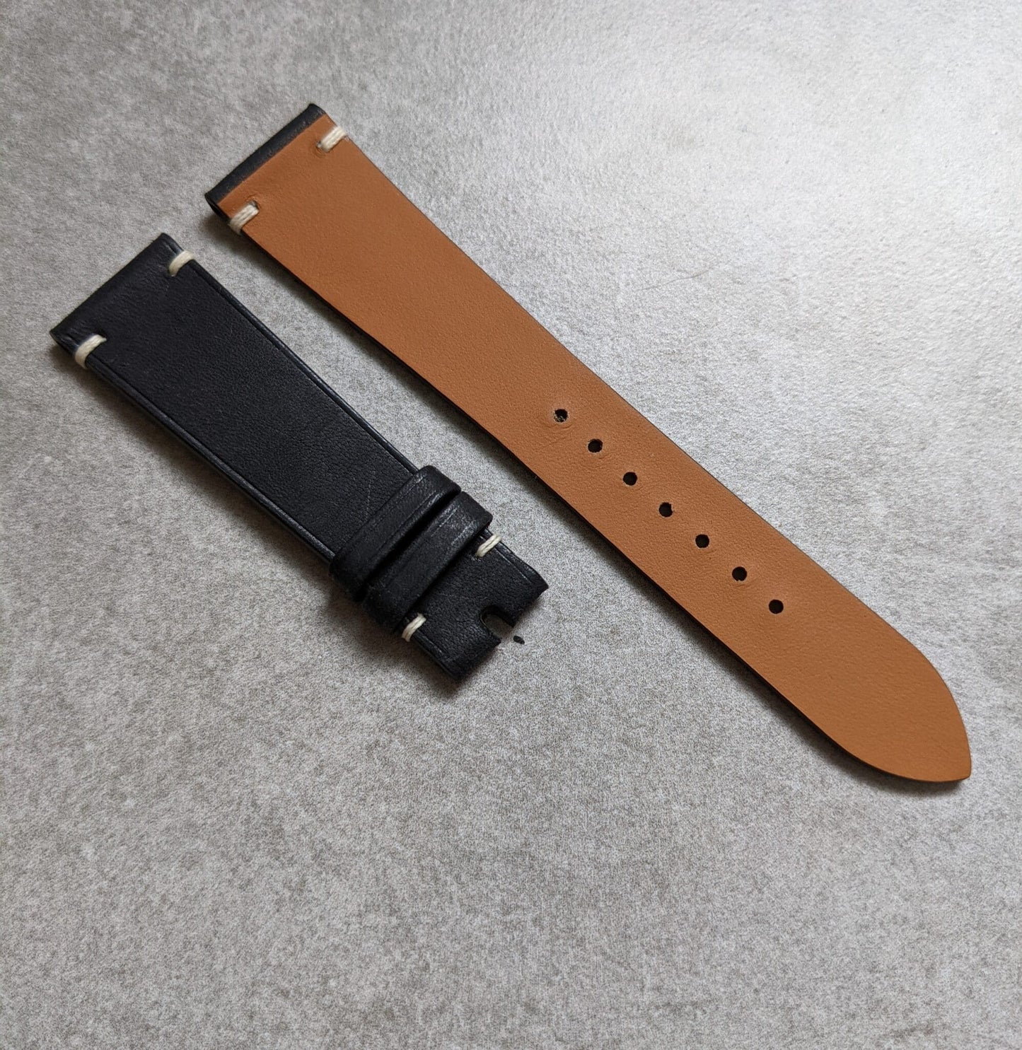 Pueblo Vintage Strap Minimal Stitch - Black