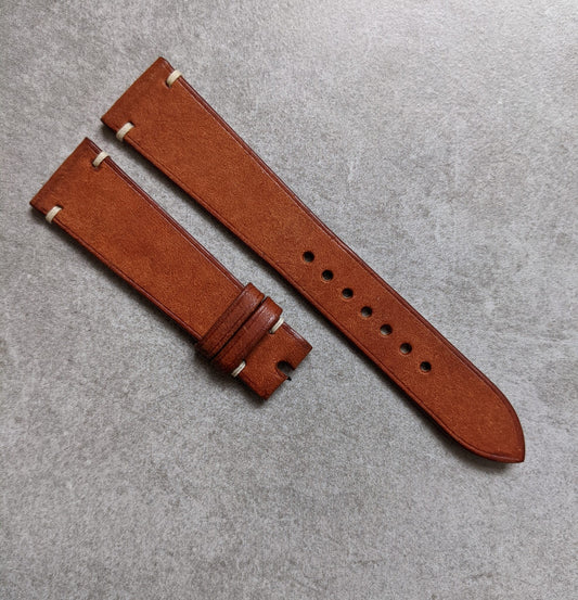 Pueblo Vintage Strap Minimal Stitch - Cognac