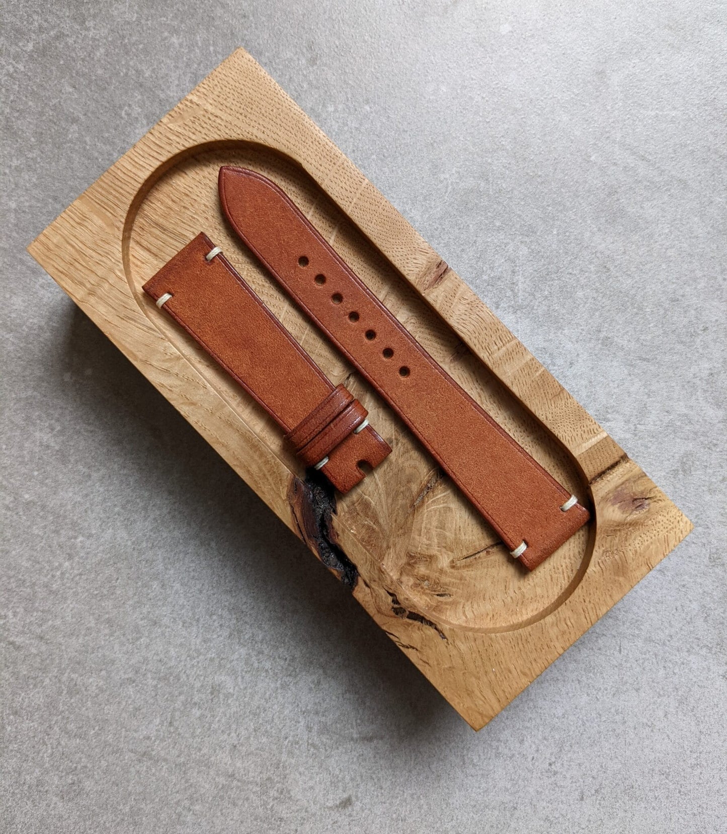 Pueblo Vintage Strap Minimal Stitch - Cognac