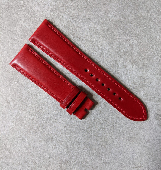 Shell Cordovan Watch Strap - Red