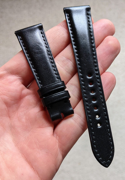 Shell Cordovan Watch Strap - Black