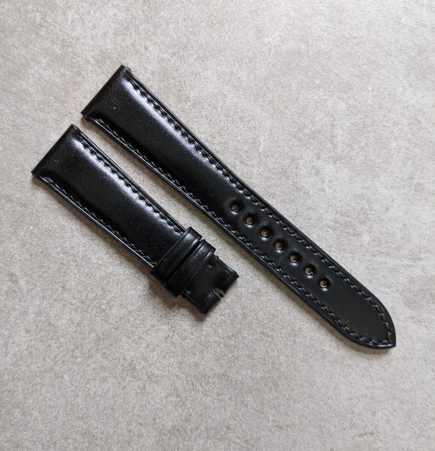 Shell Cordovan Watch Strap - Black