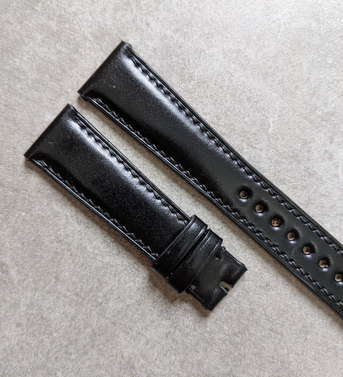 Shell Cordovan Watch Strap - Black