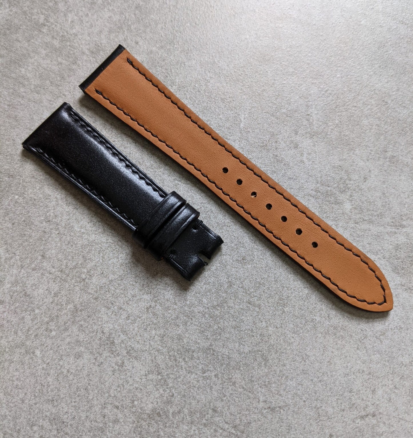 Shell Cordovan Watch Strap - Black