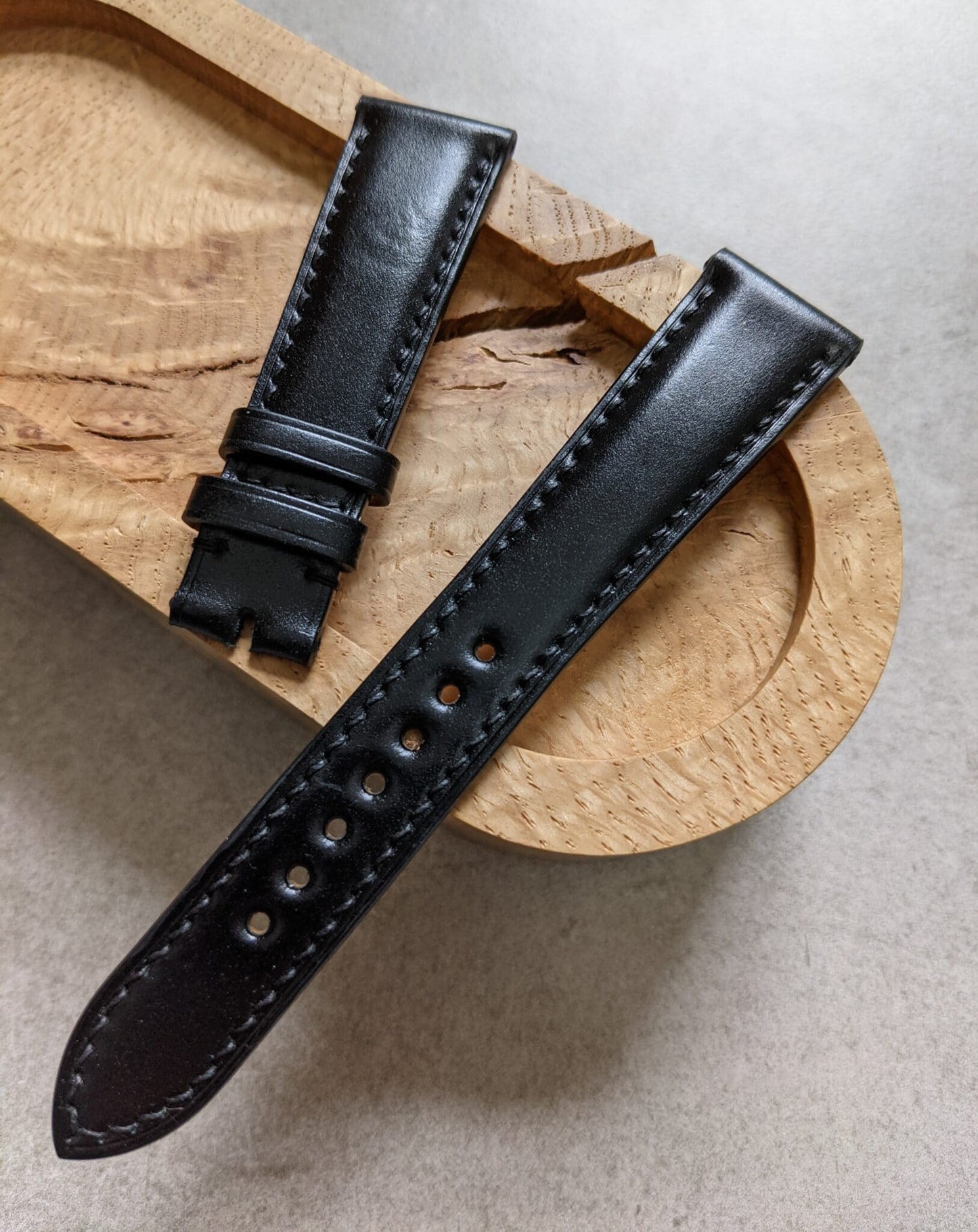 Shell Cordovan Watch Strap - Black