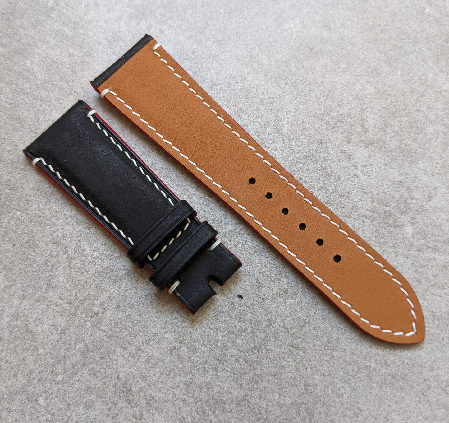 Pueblo Calfskin Strap - Black, White & Red