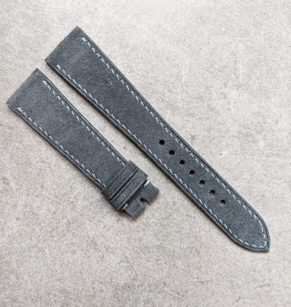 Premium Stitched Suede Strap - Grey