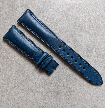 Buttero Classic Padded Calfskin Strap - Blue