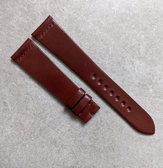 Cordovan Vintage Strap Stitch - Đỏ Nâu với đường khâu phù hợp