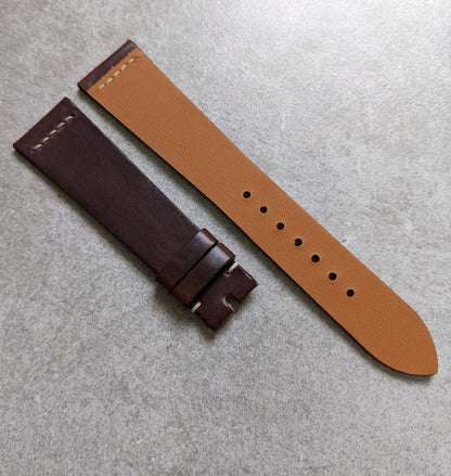 Chromexcel Vintage Strap Stitch - Brown W/Cream stitch