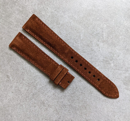 Premium Suede Strap - Dark Brown W/Padding