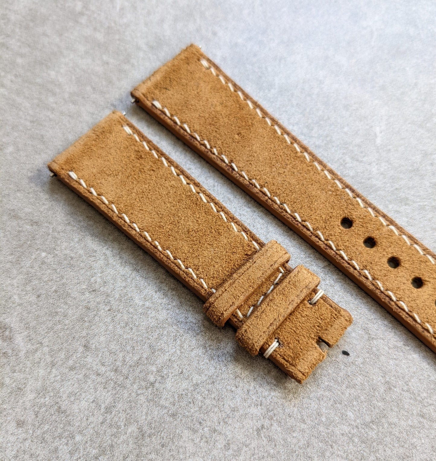 Premium Suede Strap - Khaki Tan