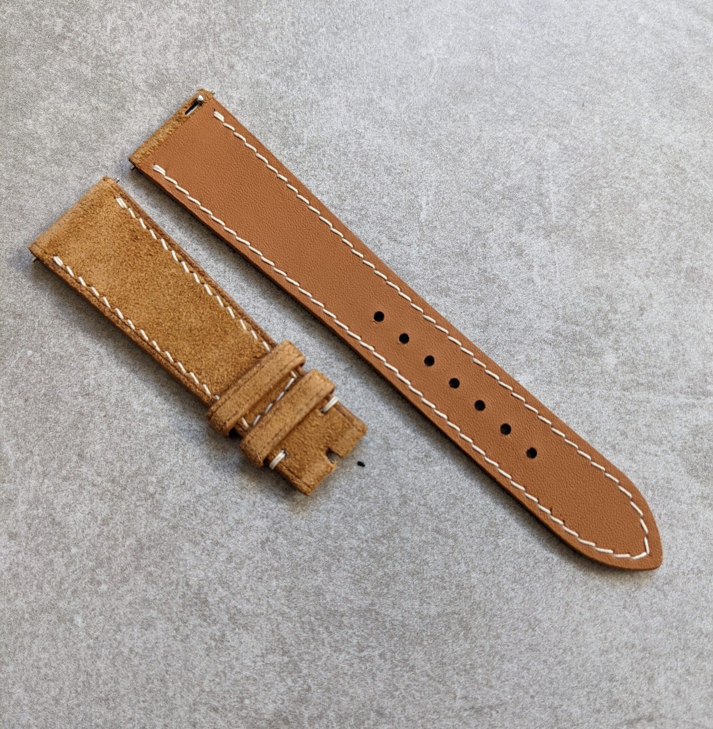 Premium Suede Strap - Khaki Tan