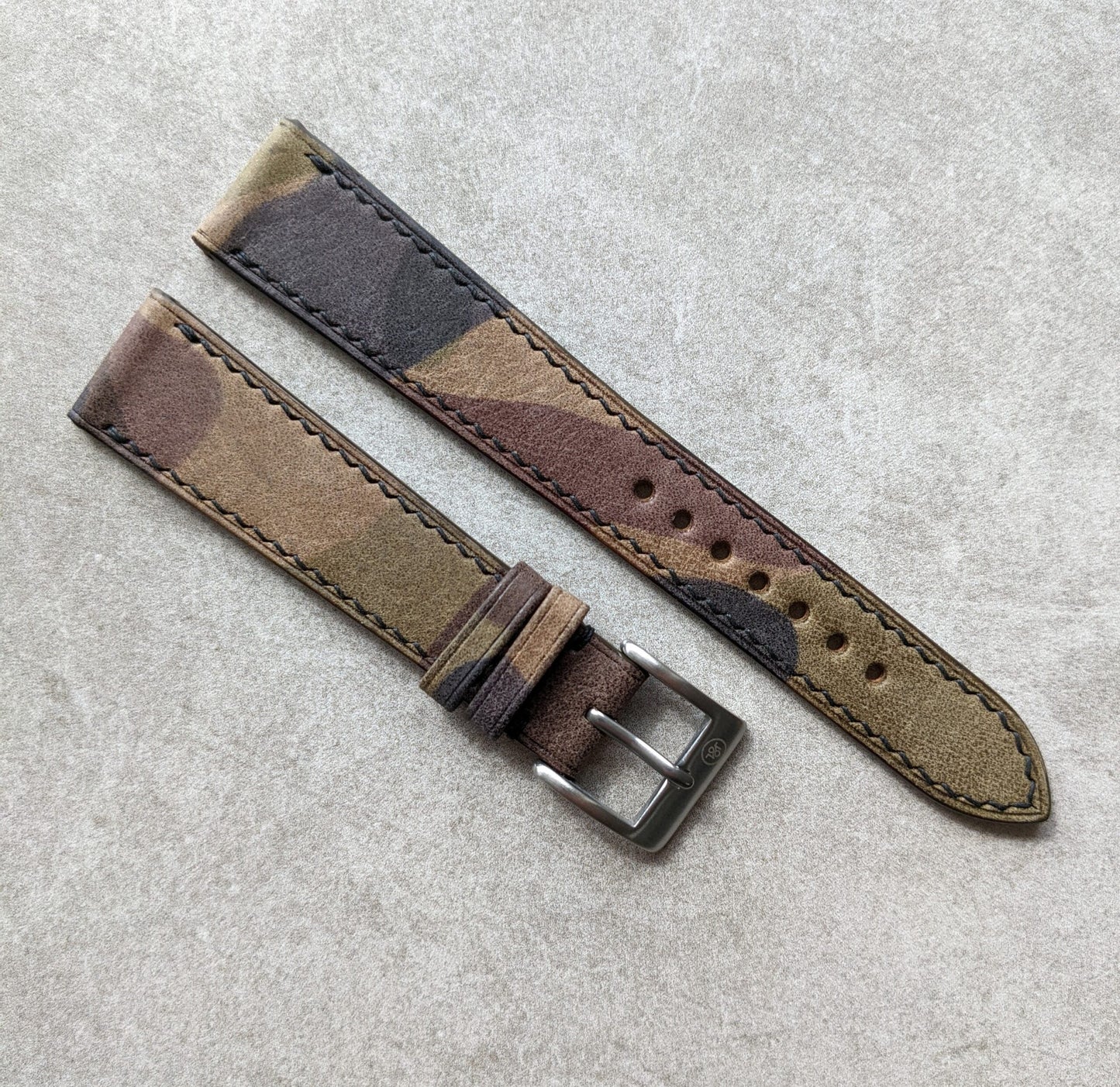 Calfskin Watch Strap - Light Camo