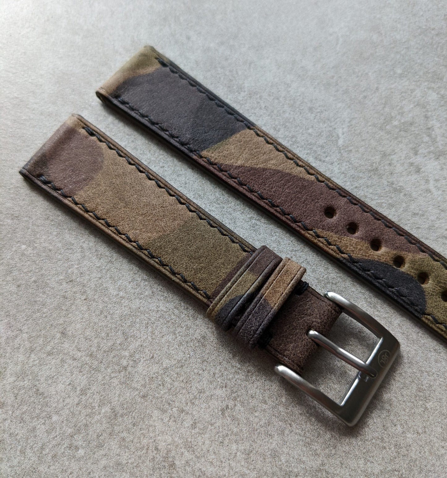 Calfskin Watch Strap - Light Camo