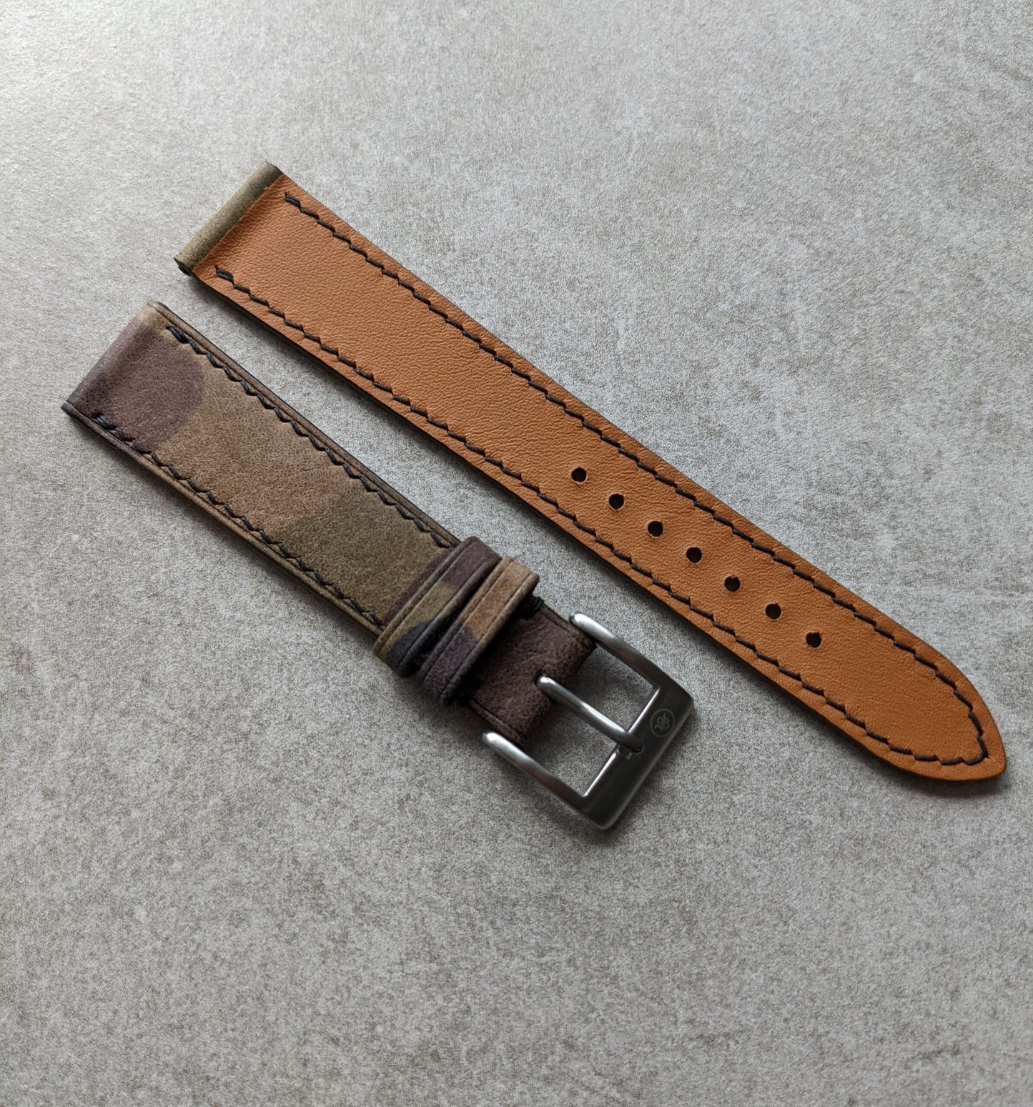 Calfskin Watch Strap - Light Camo