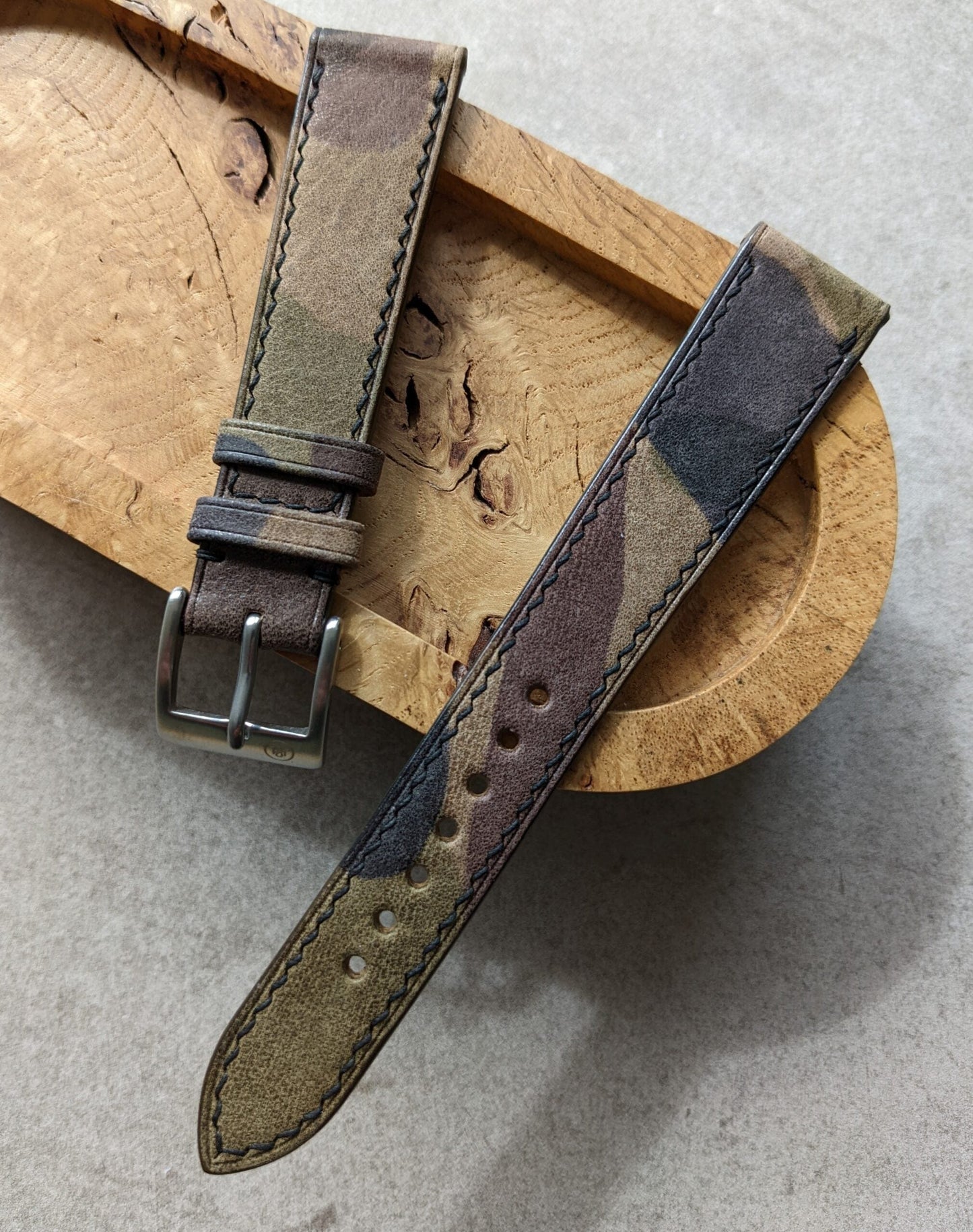 Calfskin Watch Strap - Light Camo