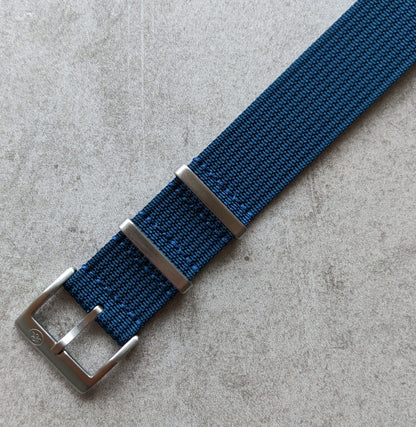 Premium Ribbed Fabric Watch Strap - Ocean Blue