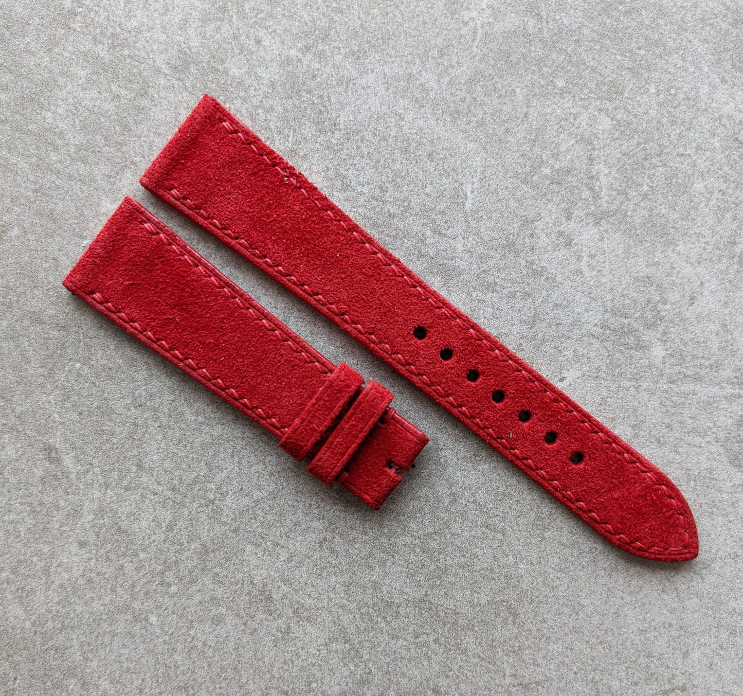 Premium Suede Strap - Red