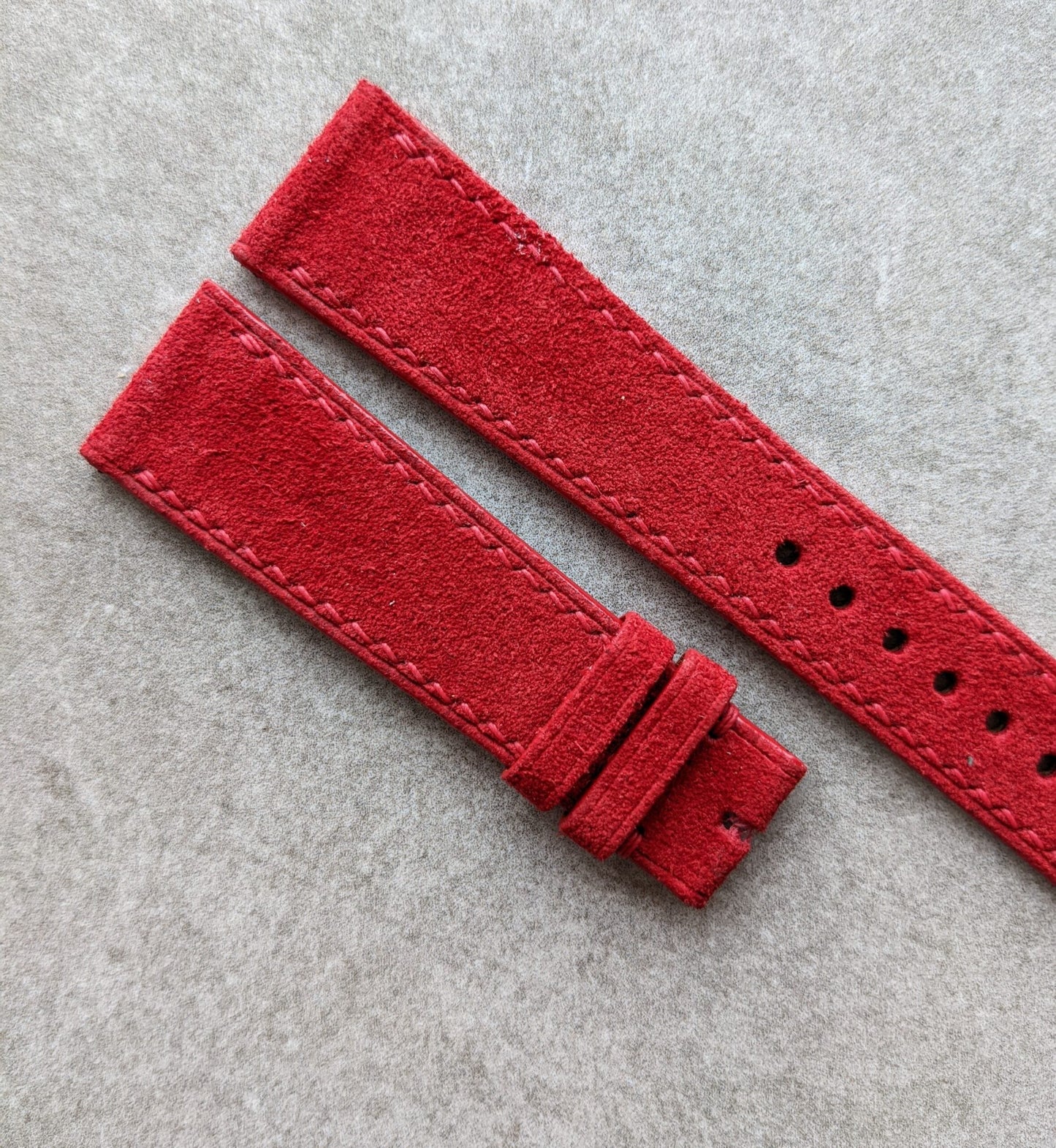 Premium Suede Strap - Red