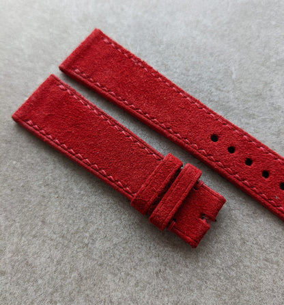 Premium Suede Strap - Red