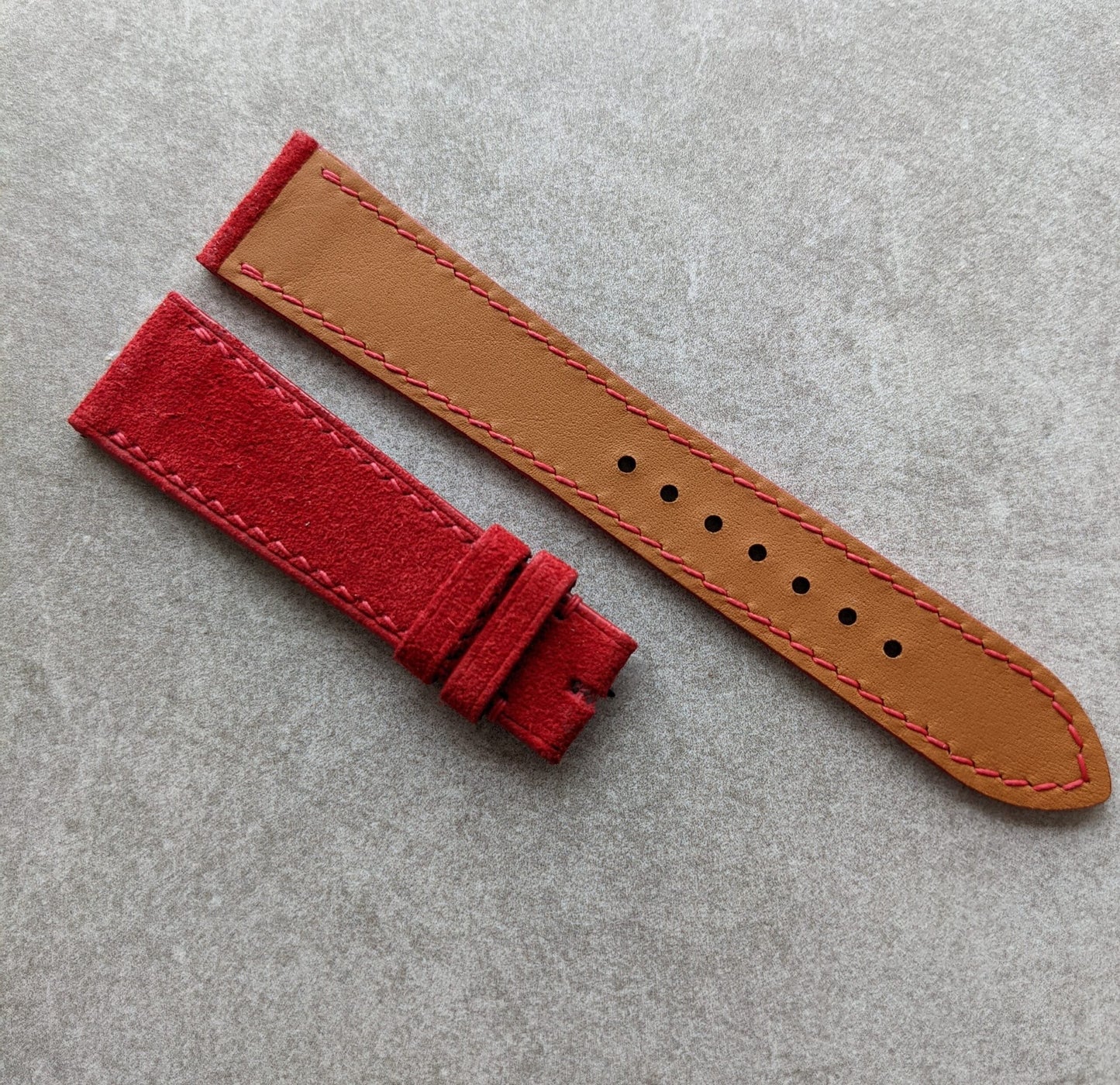 Premium Suede Strap - Red