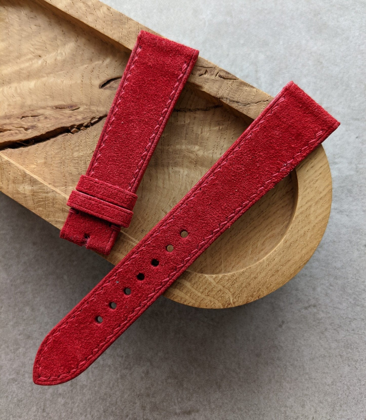 Premium Suede Strap - Red