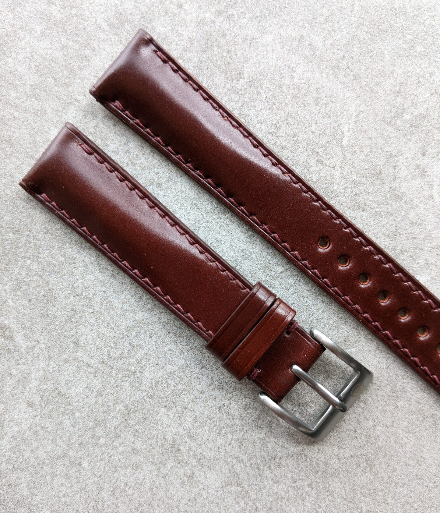 Shell Cordovan Watch Strap - Oxblood