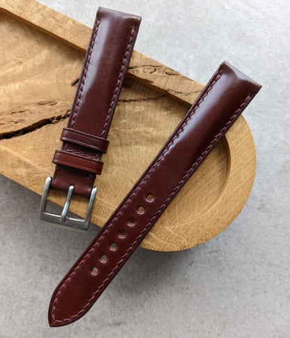 Shell Cordovan Watch Strap - Oxblood