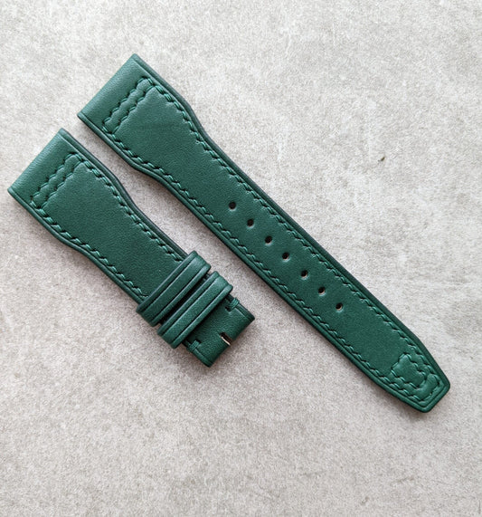 French Calfskin IWC Style Strap - Green