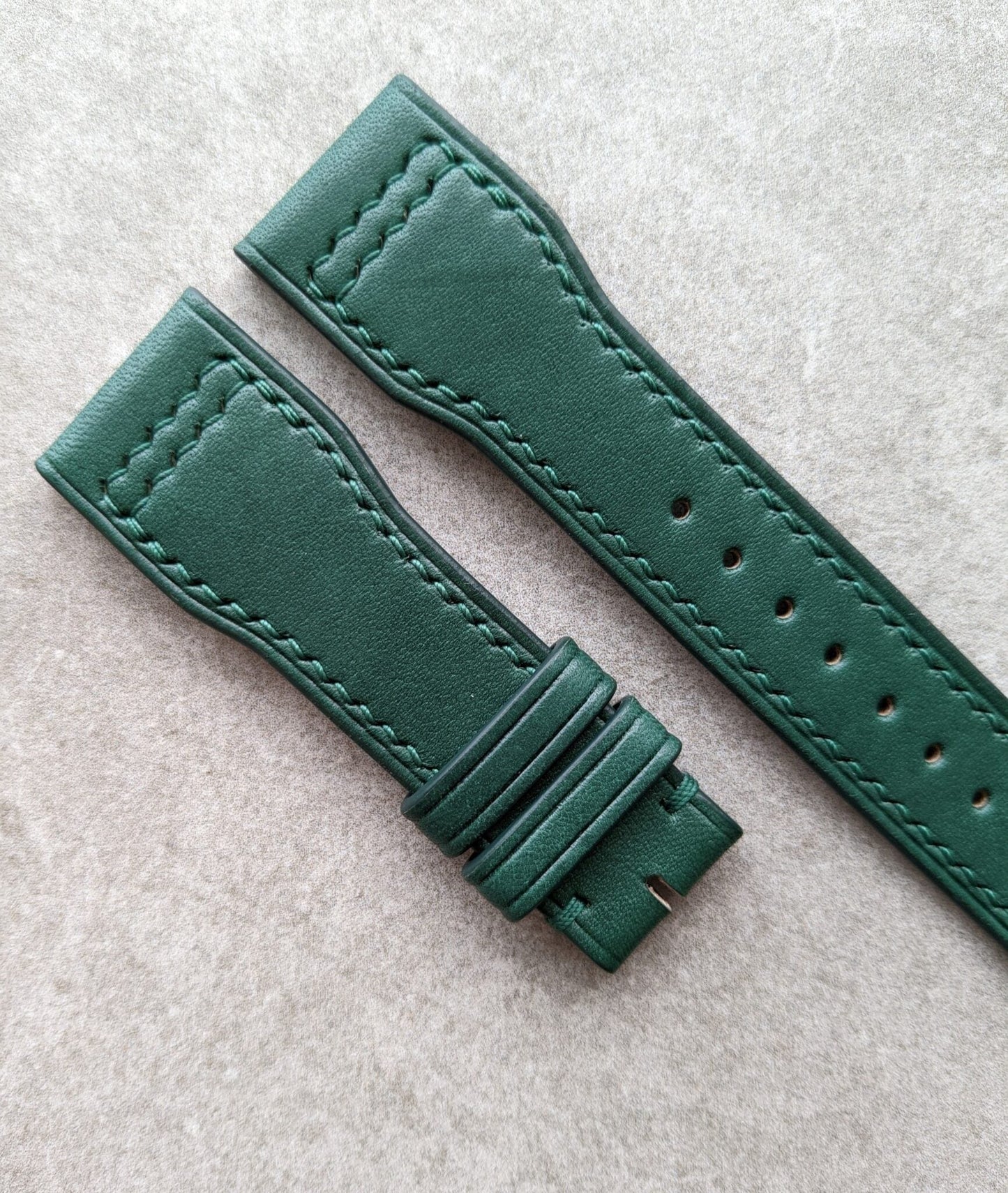 French Calfskin IWC Style Strap - Green