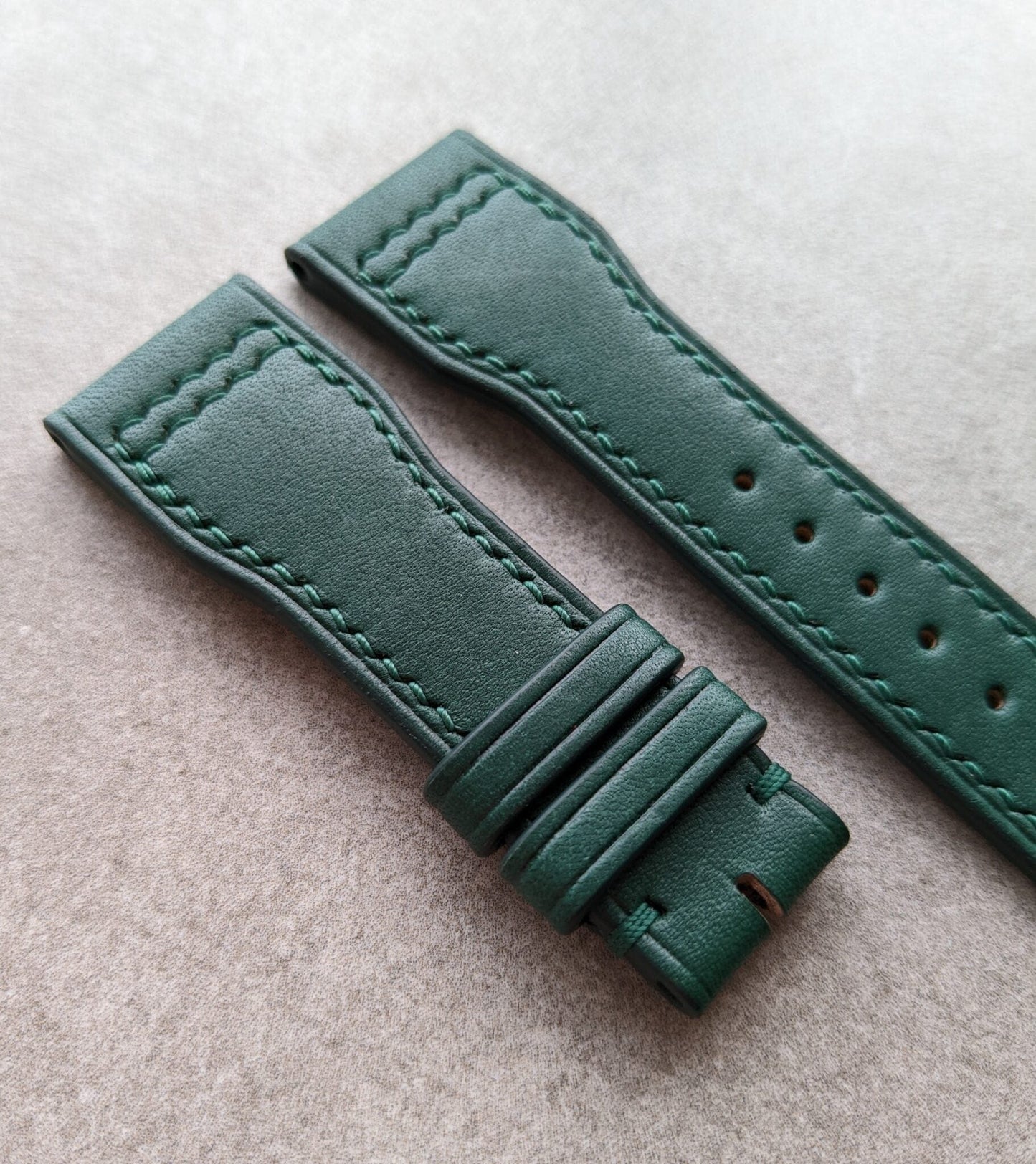 French Calfskin IWC Style Strap - Green