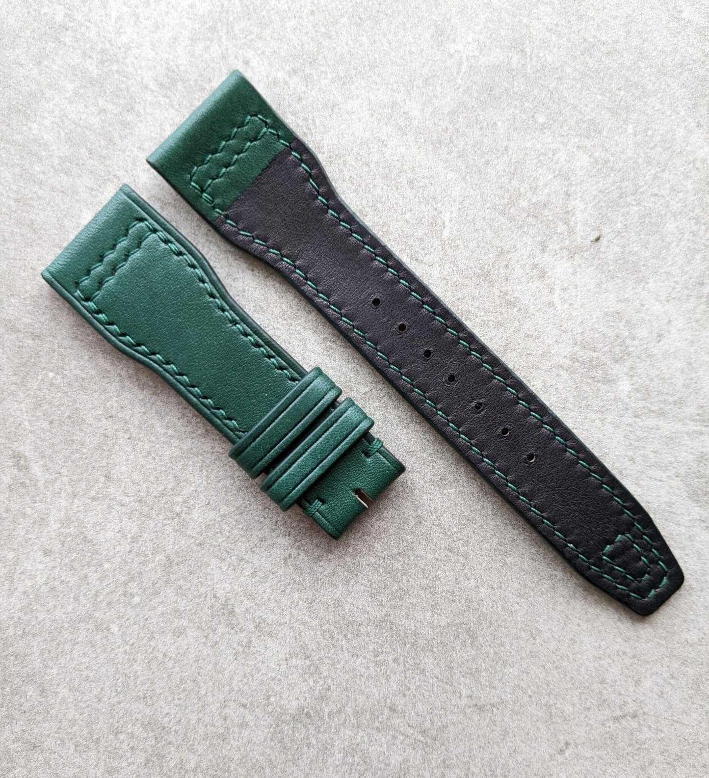 French Calfskin IWC Style Strap - Green