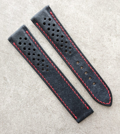 Omega-Style Deployant Strap – Navy Blue Pueblo Rally