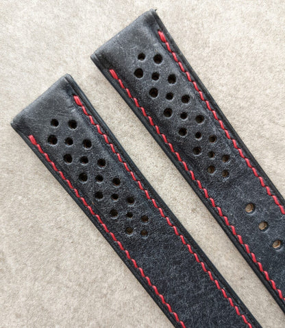 Omega-Style Deployant Strap – Navy Blue Pueblo Rally