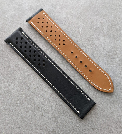 Omega-Style Deployant Strap – Black Pueblo Rally