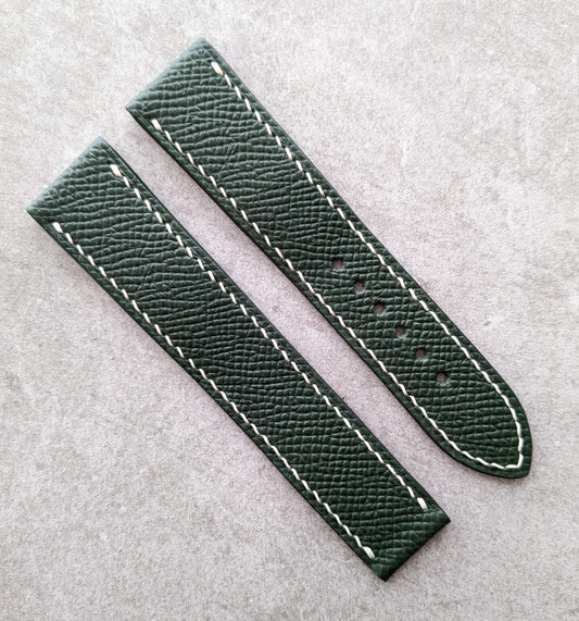 Omega-Style Deployant Strap - Forest Green