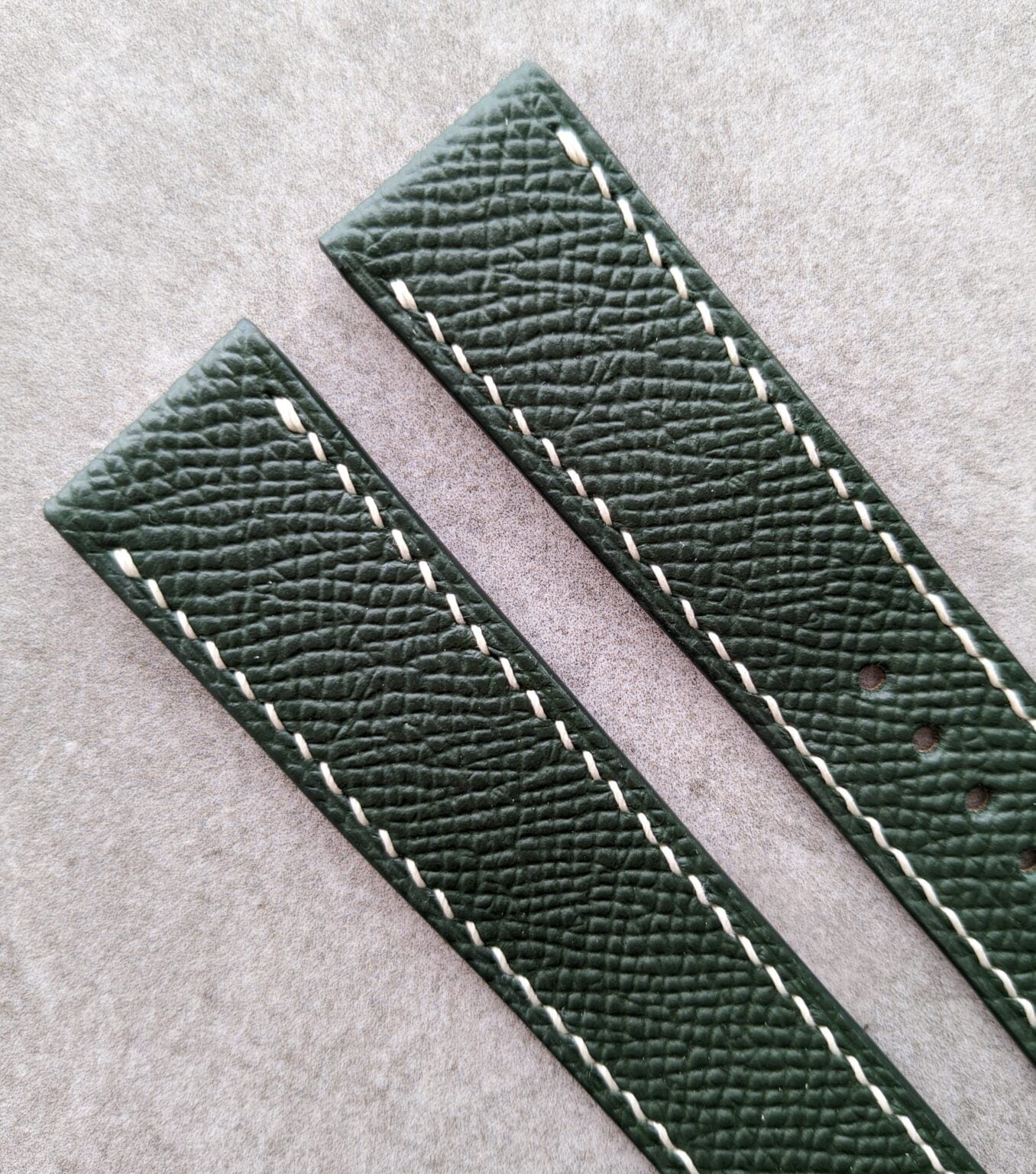 Omega-Style Deployant Strap - Forest Green