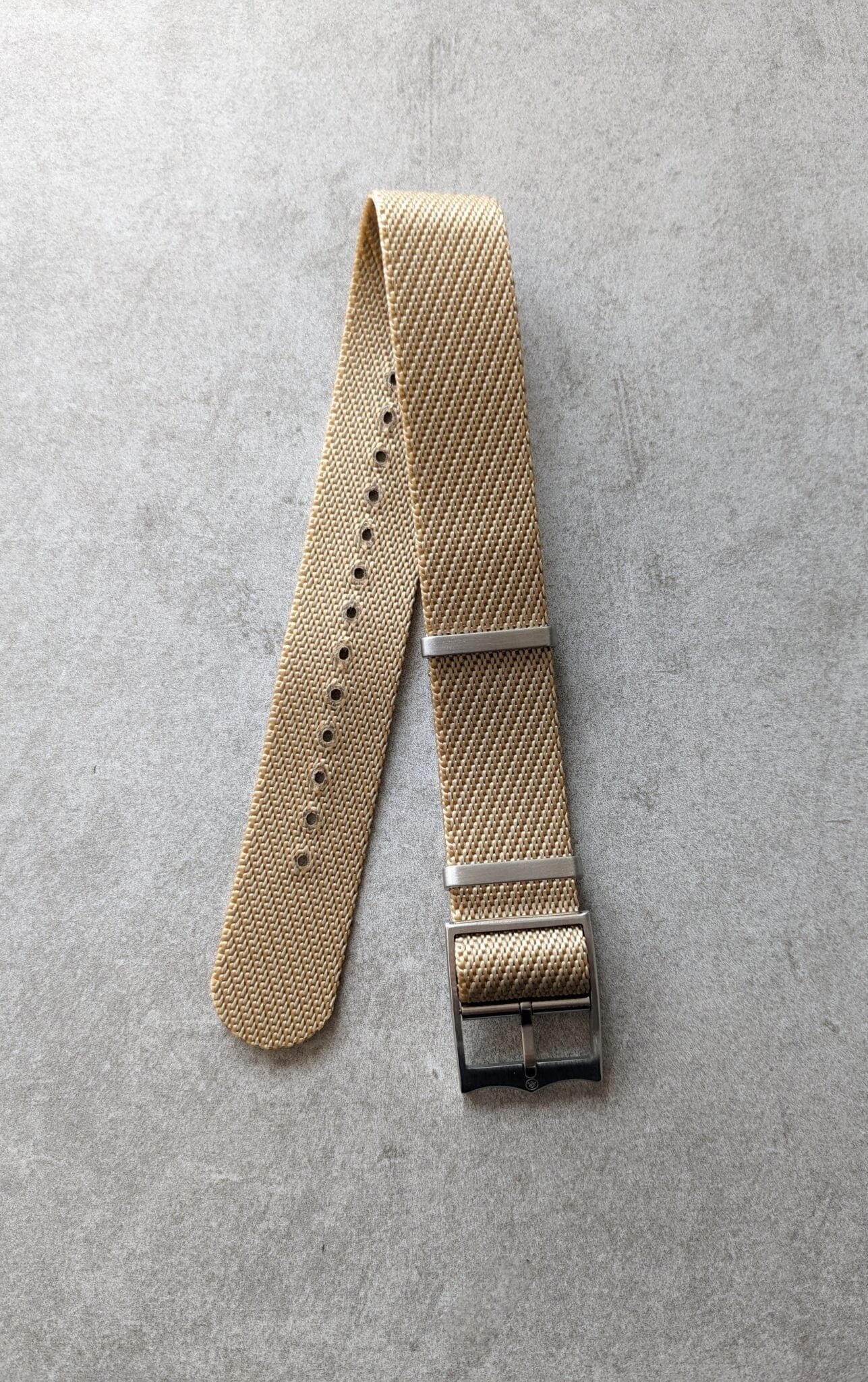 Woven Nylon Single Pass Strap - Sand