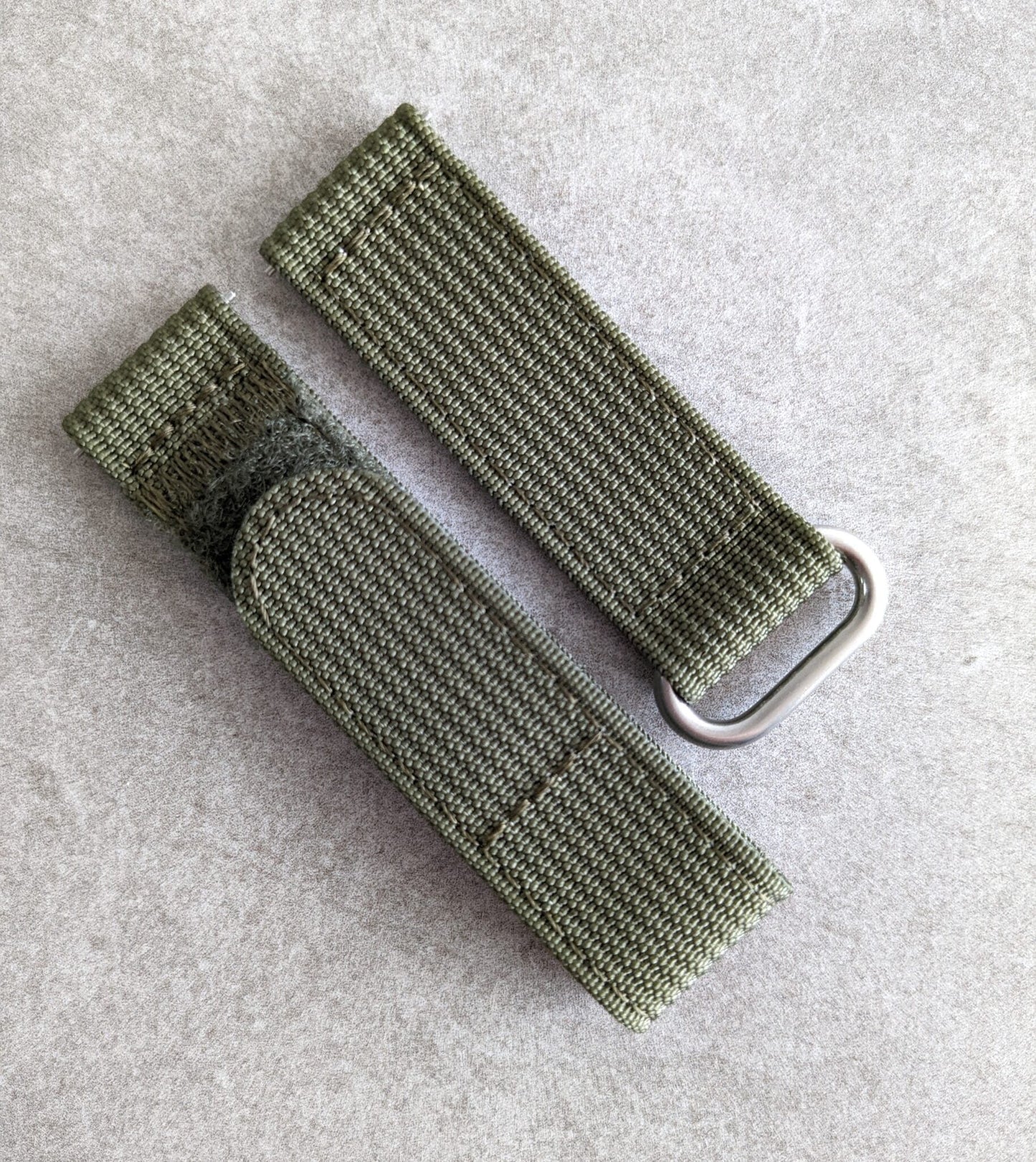 Premium Ribbed Two Piece Ballistic Nylon Strap - Army Green