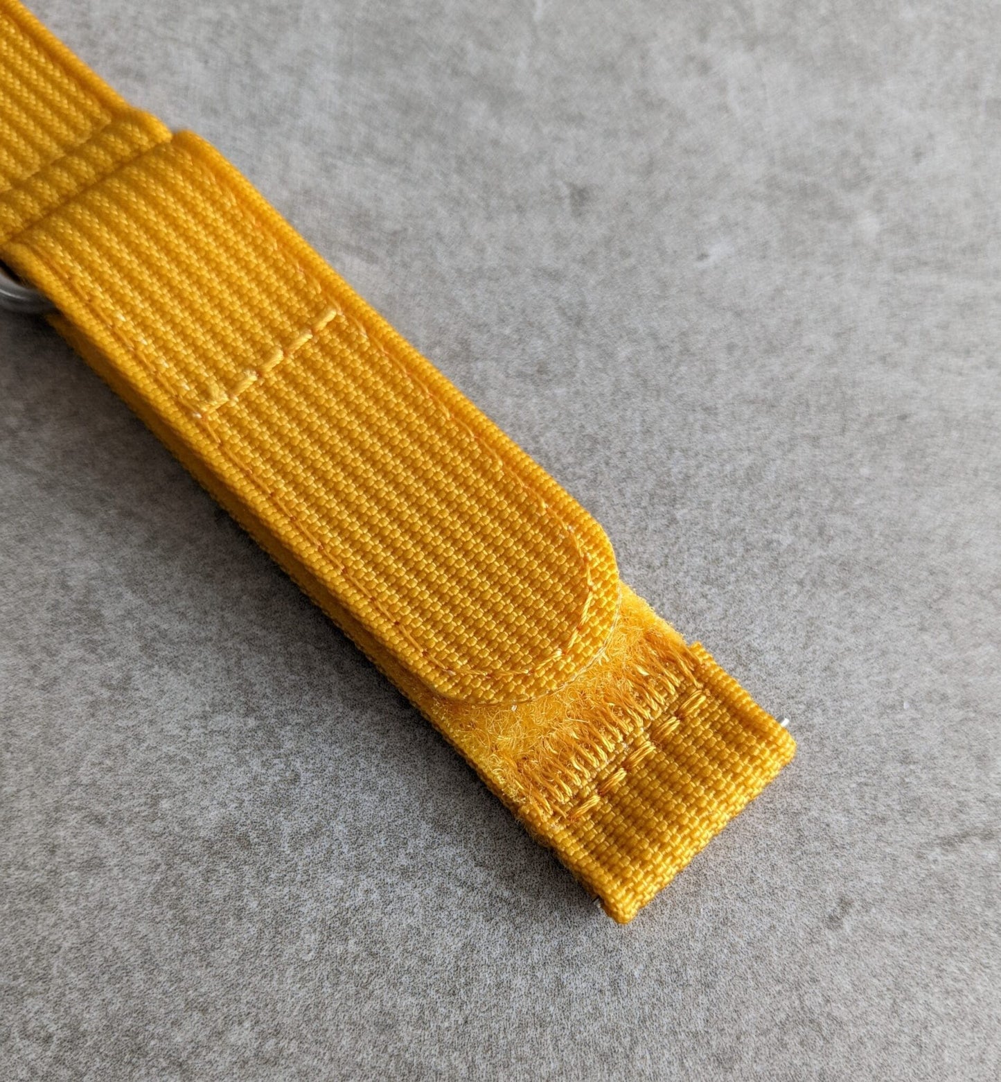 Premium Ribbed Two Piece Ballistic Nylon Strap - Mustard Yellow