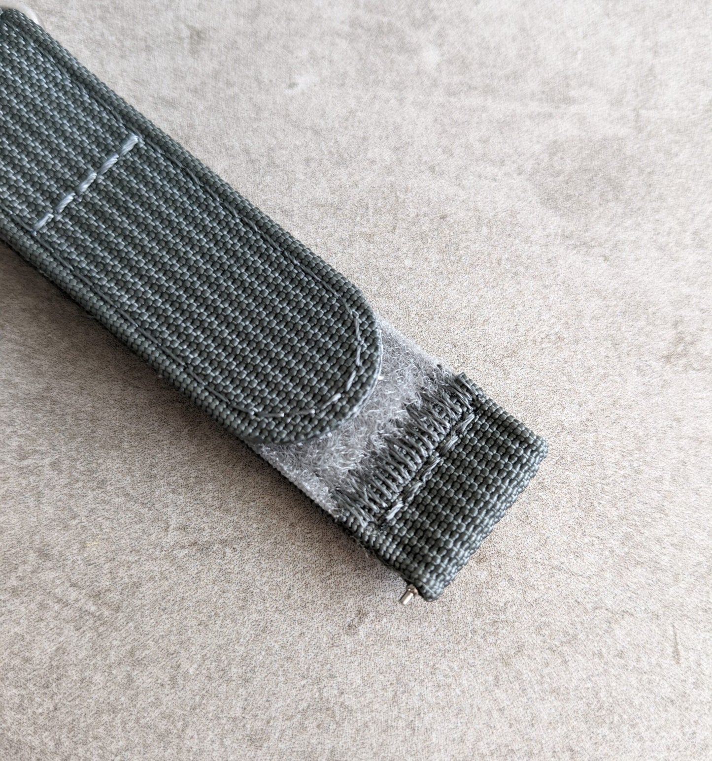 Premium Ribbed Two Piece Ballistic Nylon Strap - Smoke Grey