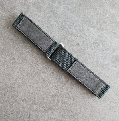 Premium Ribbed Two Piece Ballistic Nylon Strap - Smoke Grey